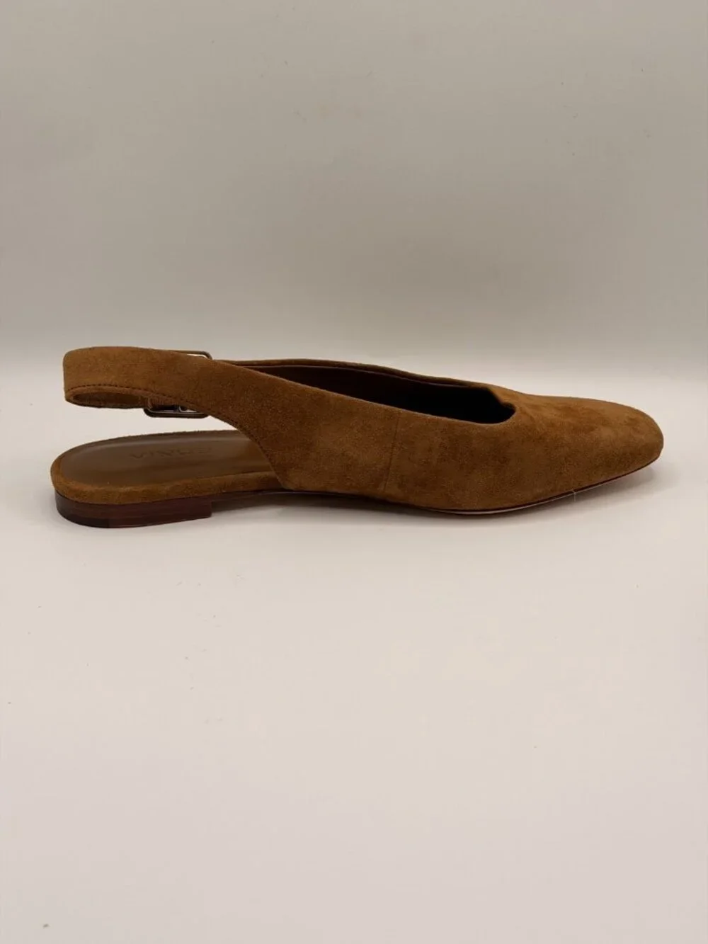 Vince Women’s Vida Brown Suede Slingback Flat Sz 7.5 M